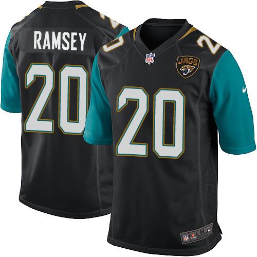 Nike Jaguars #20 Jalen Ramsey Black Alternate Youth Stitched NFL Elite Jersey - Click Image to Close